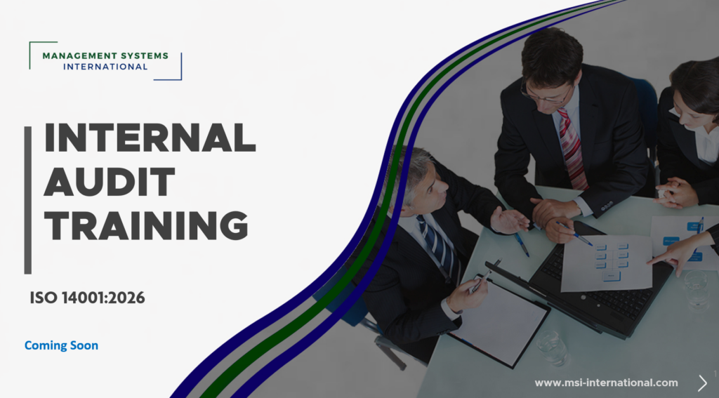 MSI's ISO 14001: 2026 Internal Audit Training