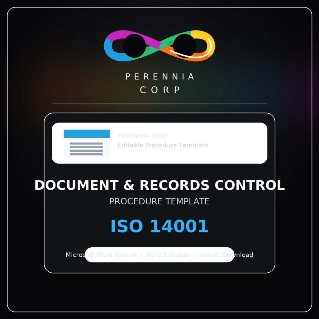 MSI's ISO 14001 Document and records control procedure template
