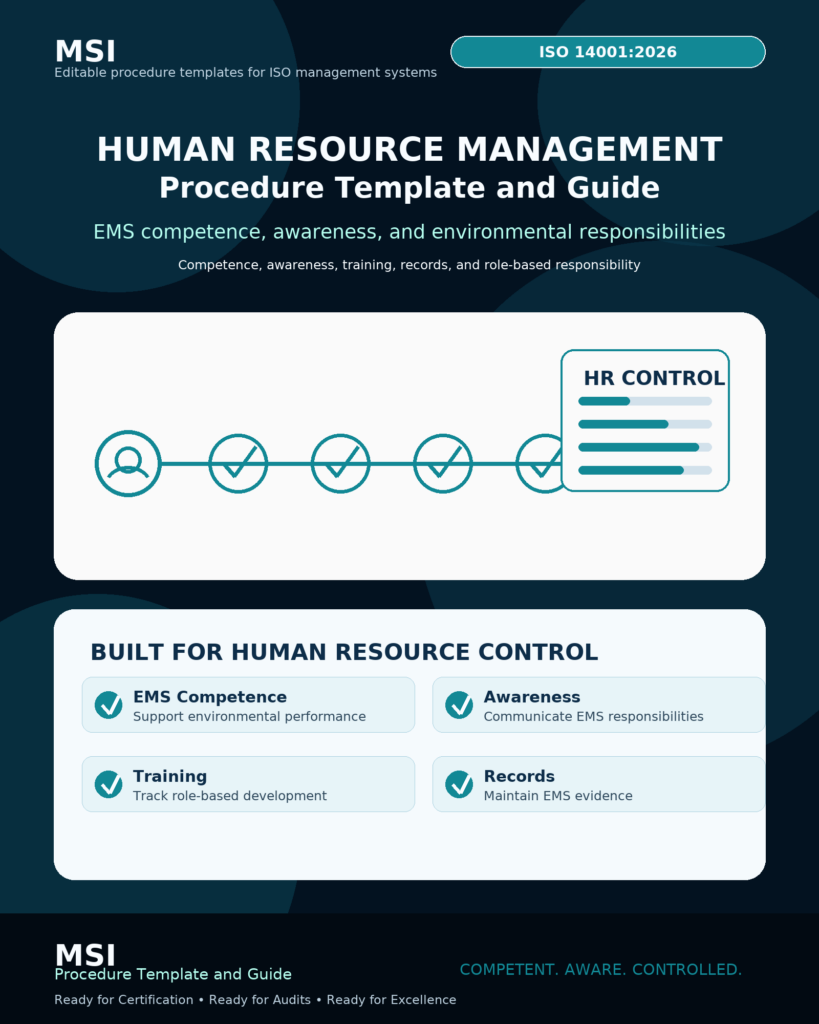 MSI's ISO Human Resource Management procedure template