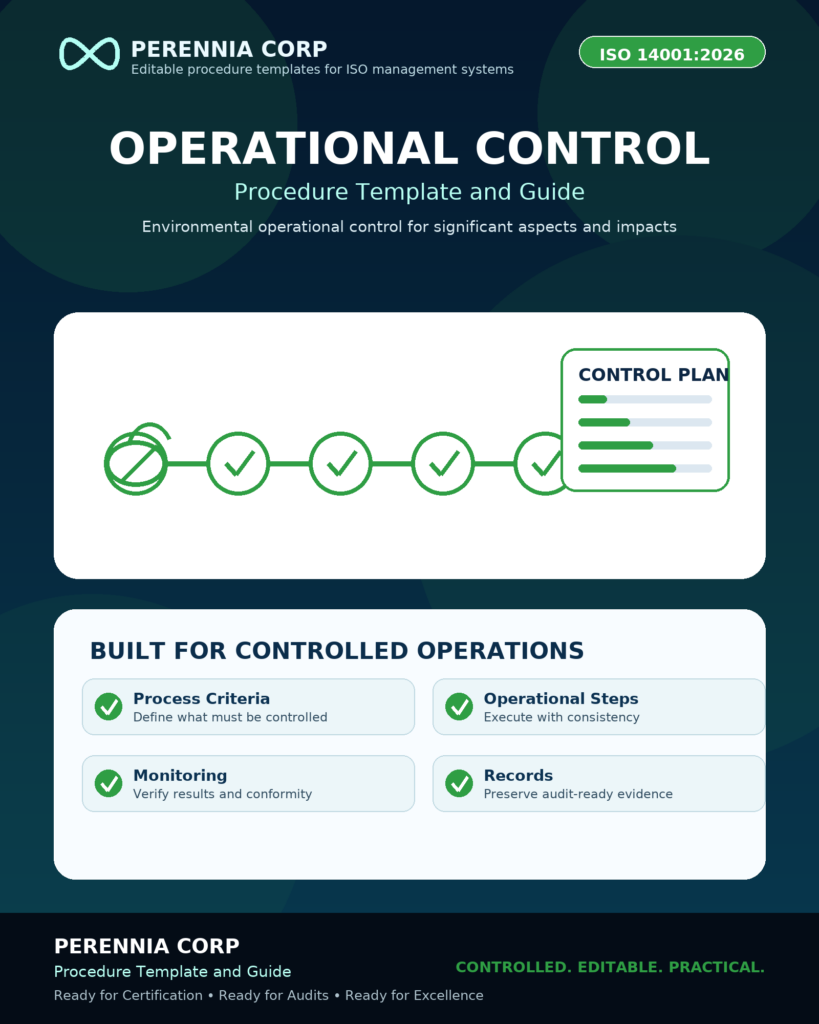 MSI ISO Production and Operational Control Procedure Template and guide