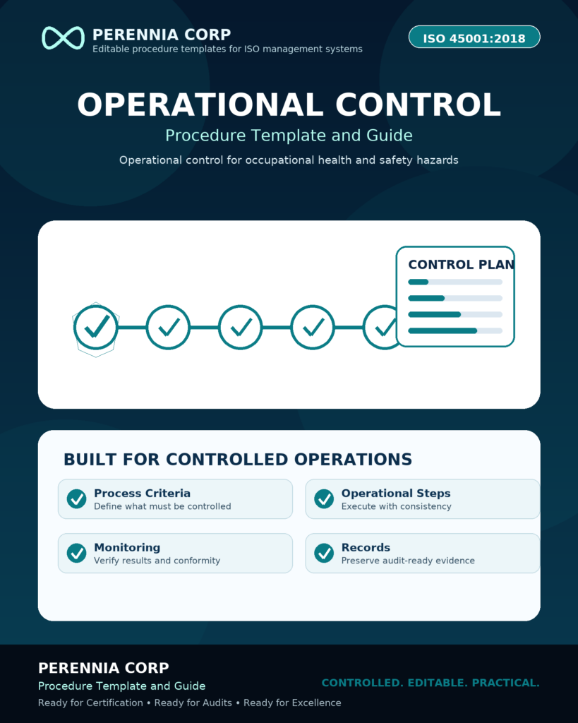 MSI ISO Production and Operational Control Procedure Template and guide