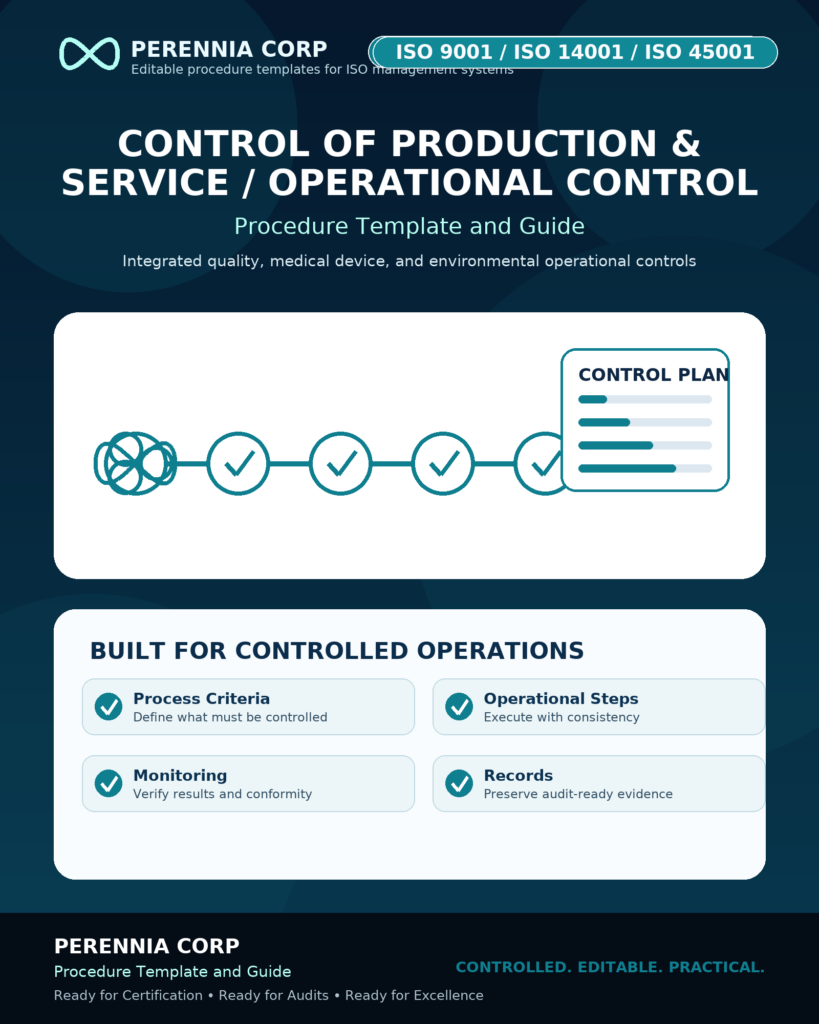 MSI production and service provision procedure template