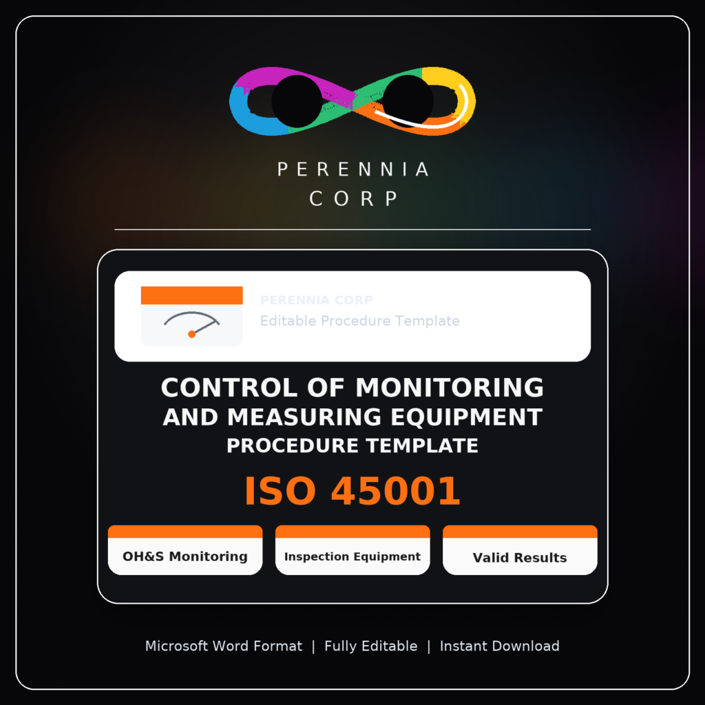MSI's ISO 45001 Monitoring and measuring procedure template