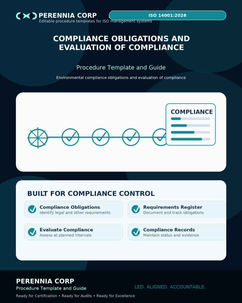 MSI's ISO 14001 Compliance obligation procedure template