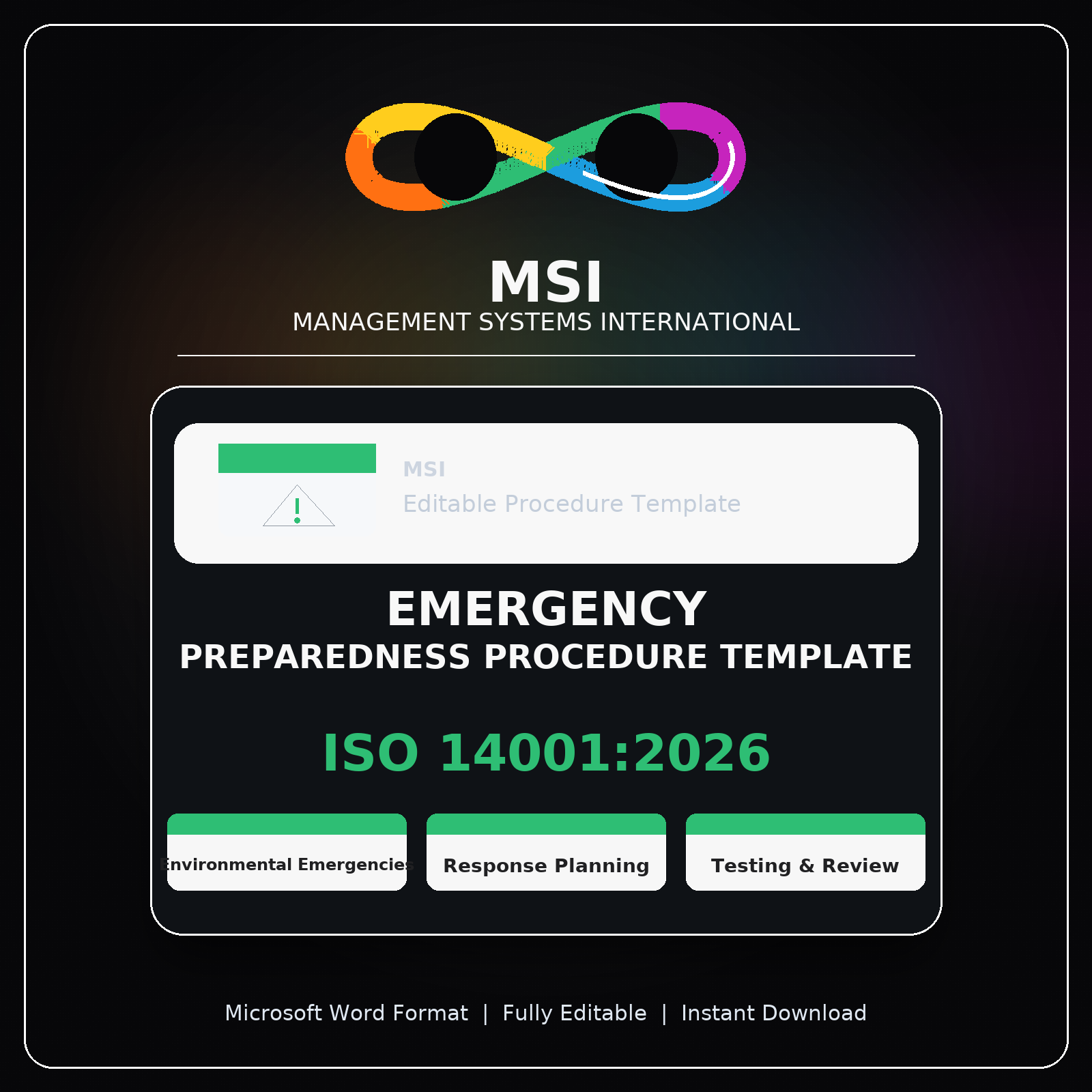 ISO 14001:2026 Emergency Preparedness and Response Procedure Template and Guide