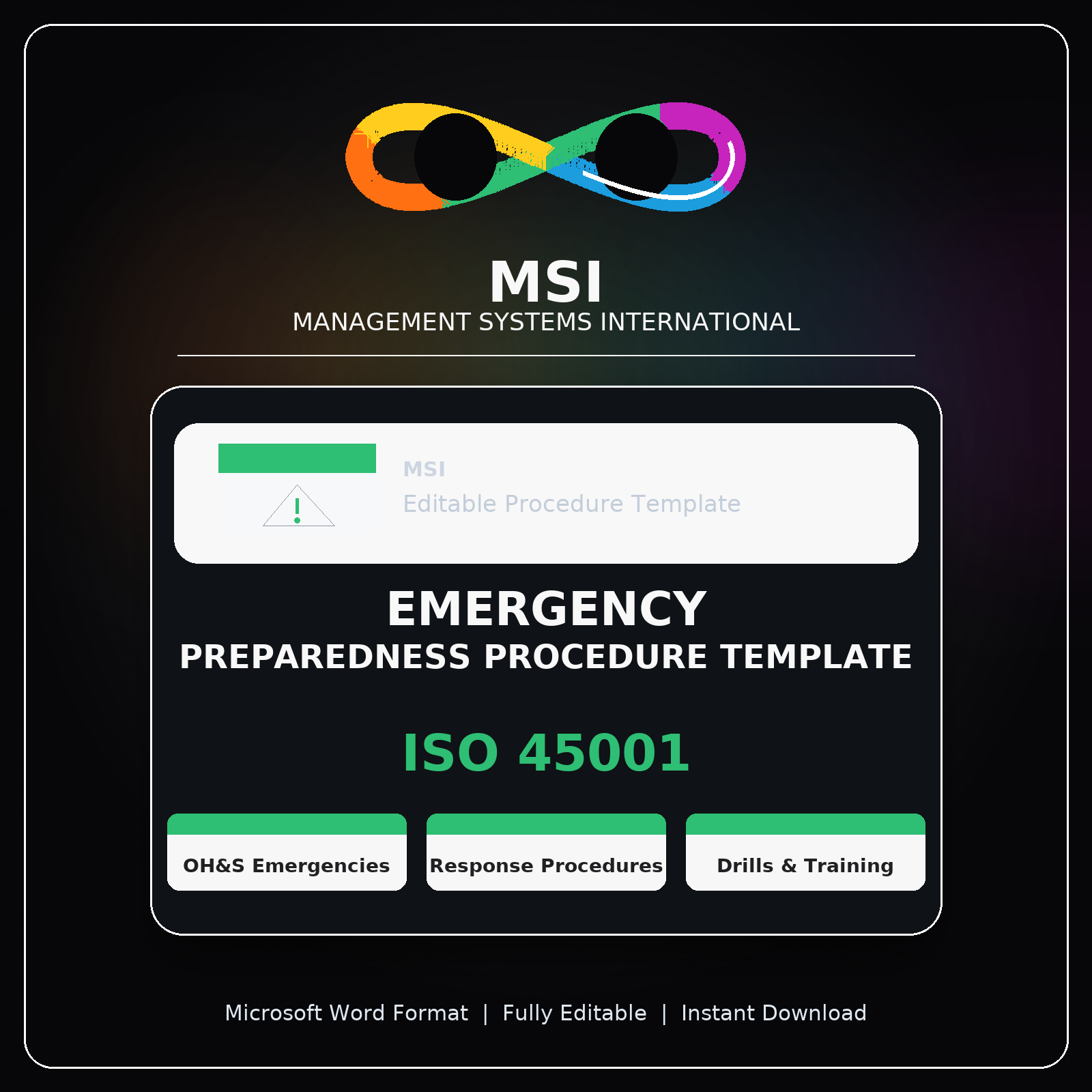 ISO 45001:2018 Emergency Preparedness and Response Procedure Template and Guide
