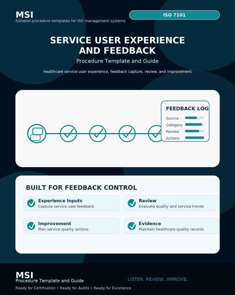 ISO 7101 Service User experience